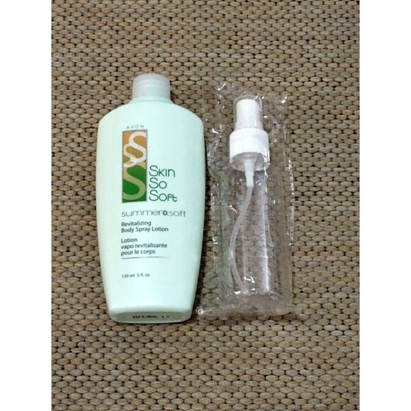 Avon Skin So Soft Summer Soft Revitalizing Body Spray Lotion & Free Bottle 5 oz - Picture 1 of 6